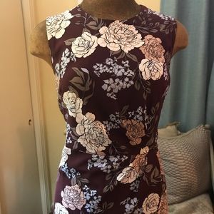Ann Taylor Factory Burgundy Floral Dress